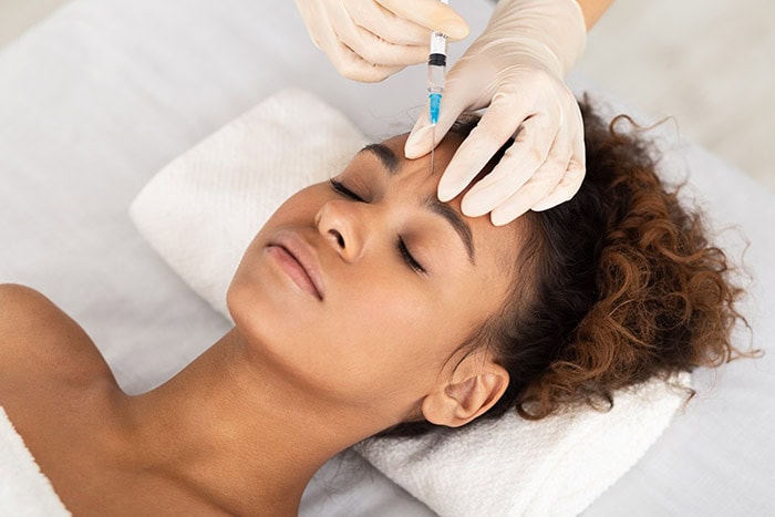 Botox treatment for glabellar frown lines at Dr Mohan's clinic
